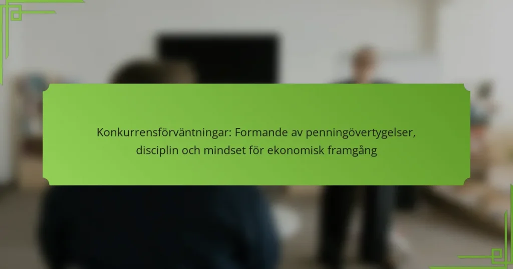 Konkurrensförväntningar: Formande av penningövertygelser, disciplin och mindset för ekonomisk framgång