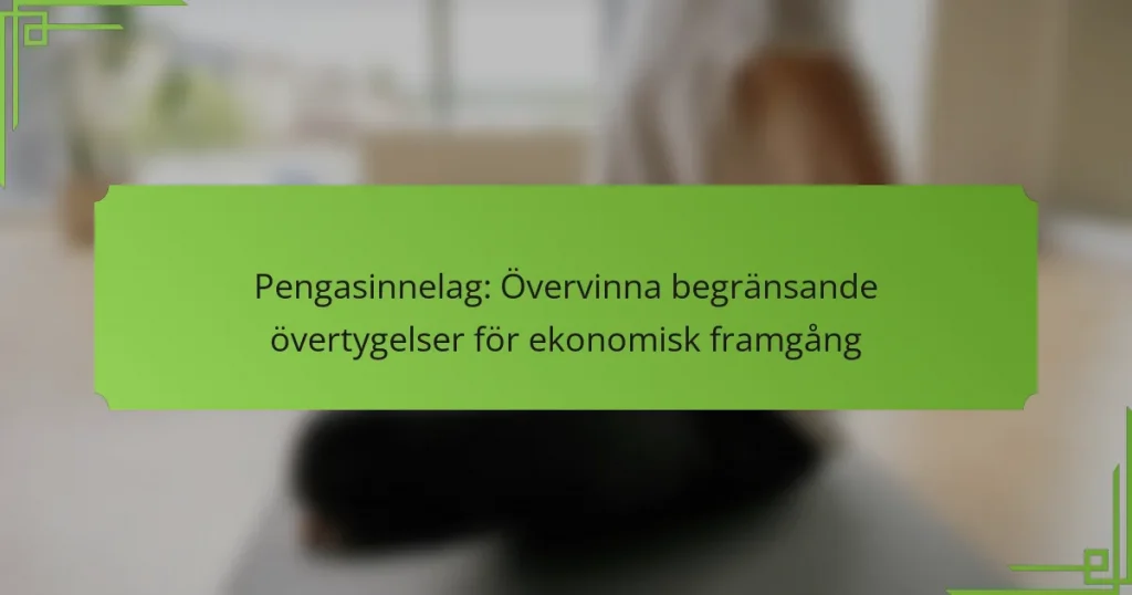 Pengasinnelag: Övervinna begränsande övertygelser för ekonomisk framgång
