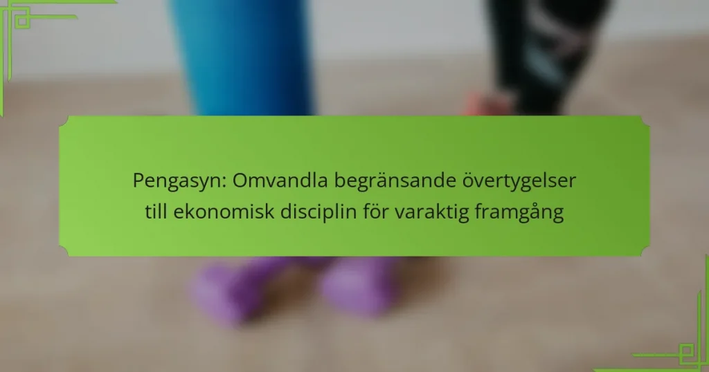 Pengasyn: Omvandla begränsande övertygelser till ekonomisk disciplin för varaktig framgång